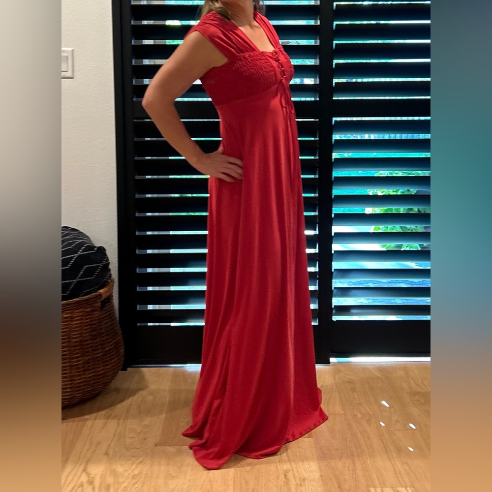 Jody of California Scarlet Red Maxi Dress